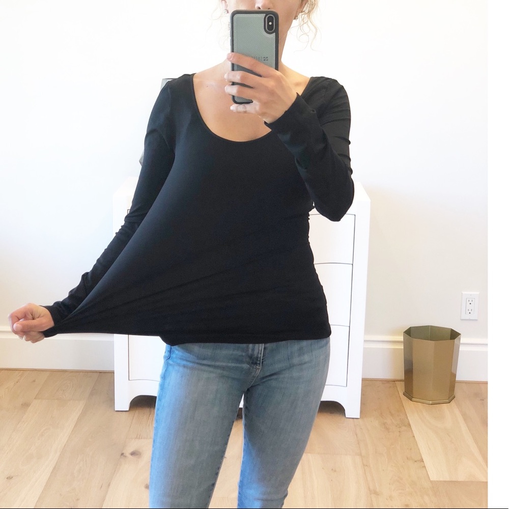 BRENTWOOD Black Long Sleeve Seamless Top - Picture 2 of 5